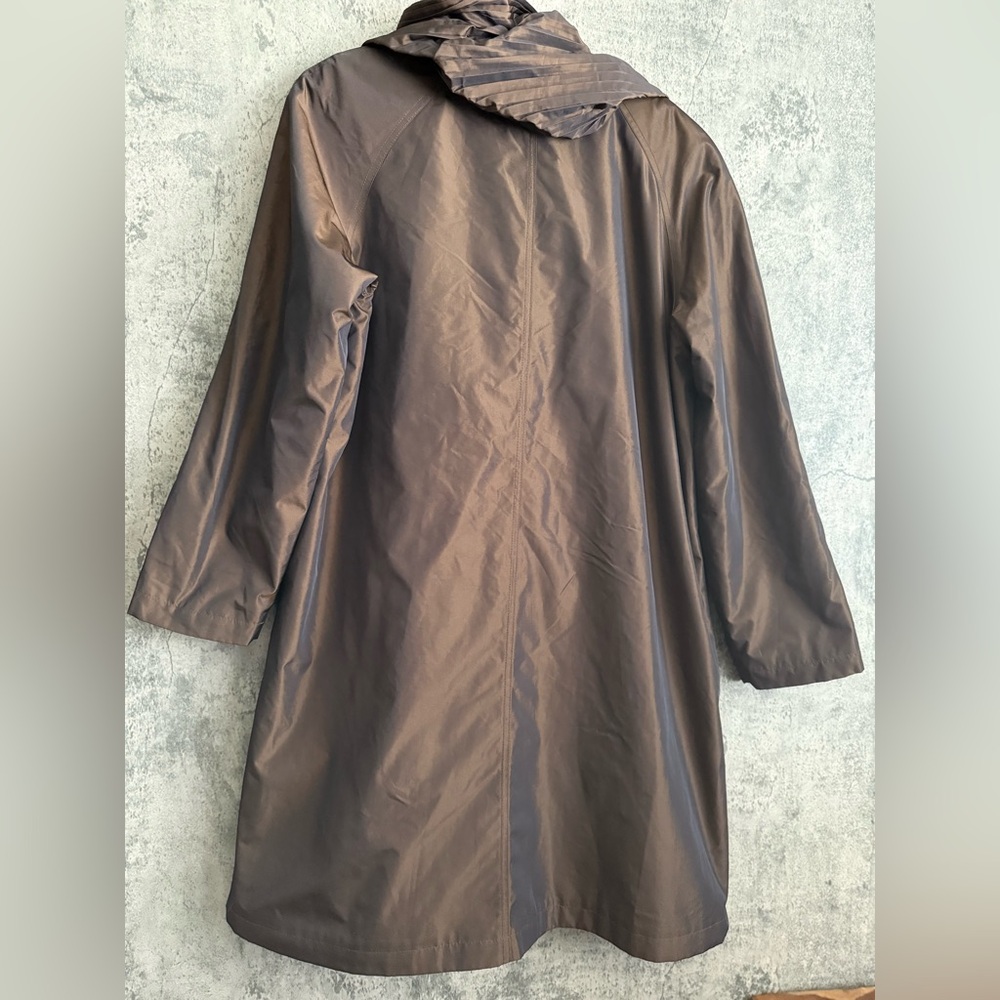 Gallery Chocolate Brown Trench Coat jacket - Picture 3 of 8